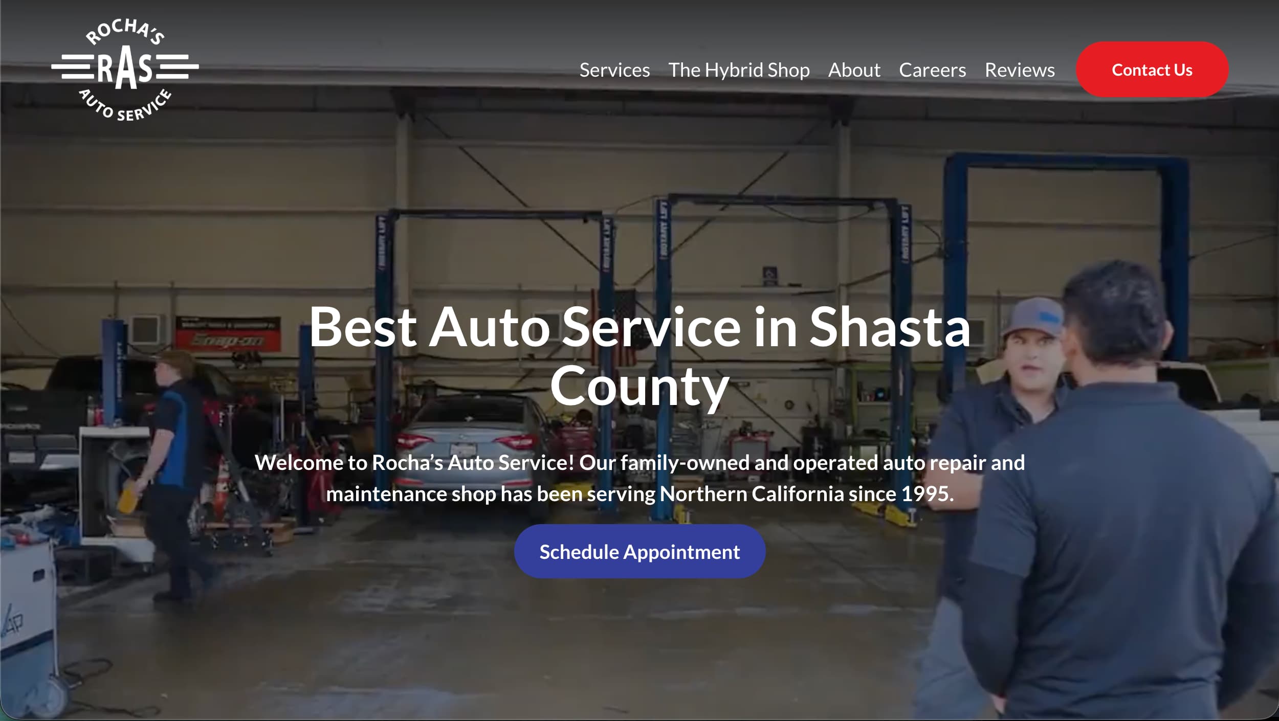 Rocha's Auto Service website example