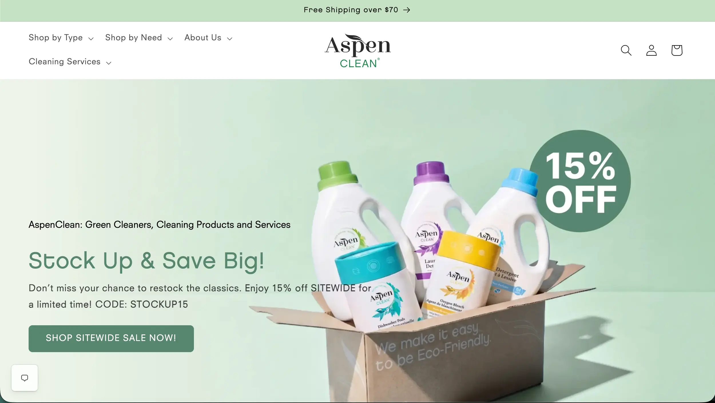 AspenClean cleaning company website example