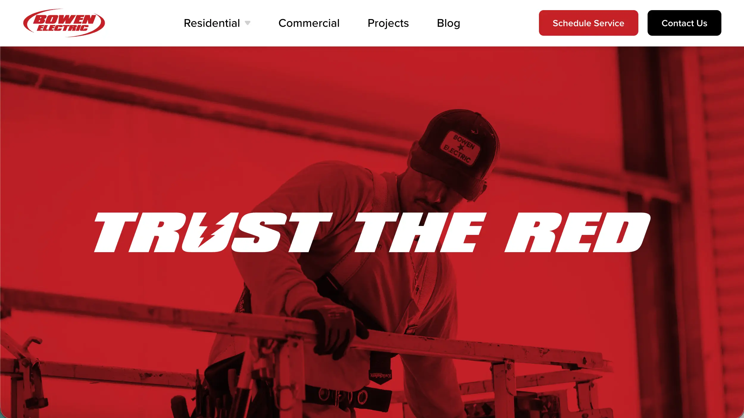 Bowen Electric contractor website example