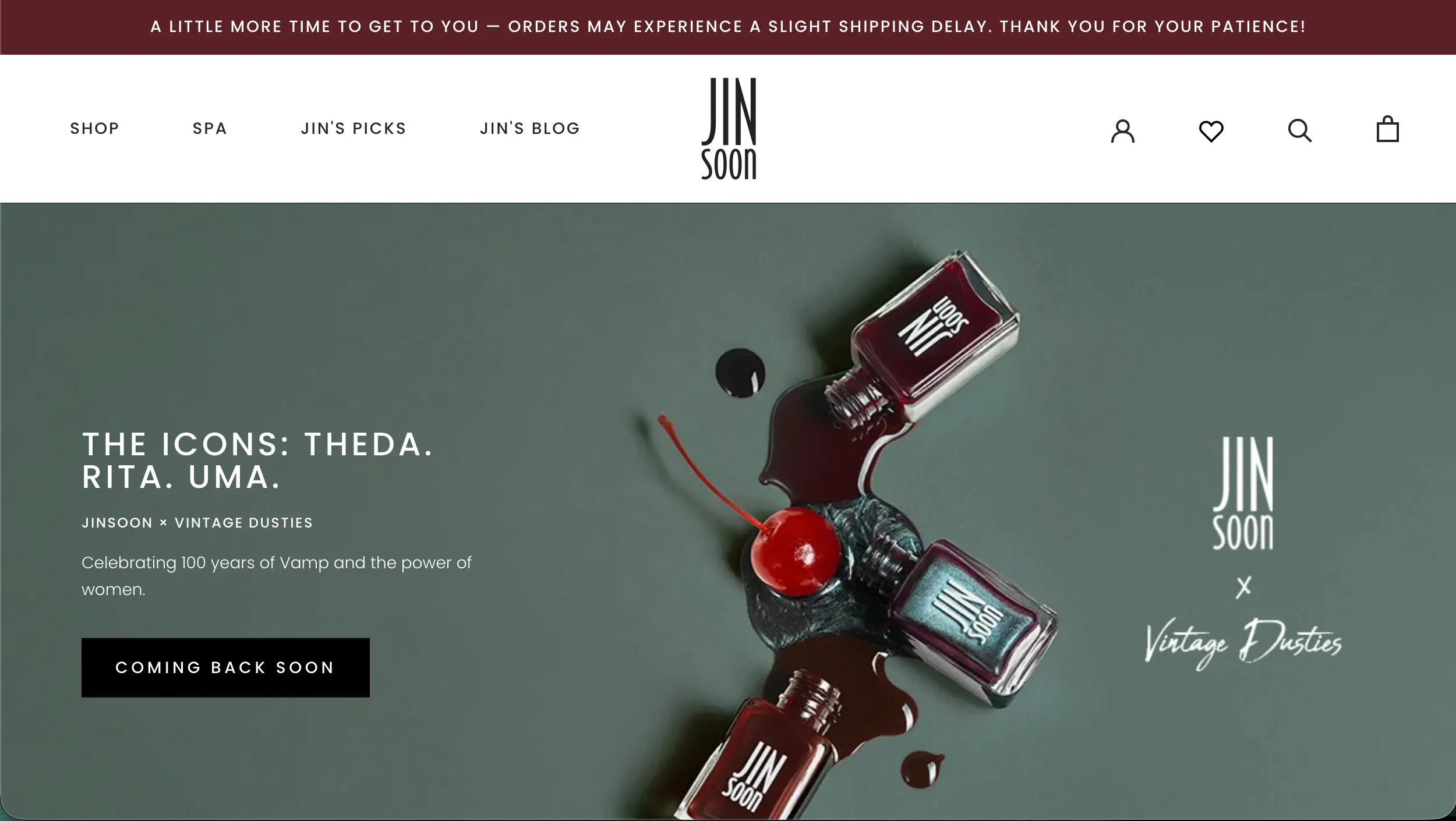 JINsoon nail spa website example