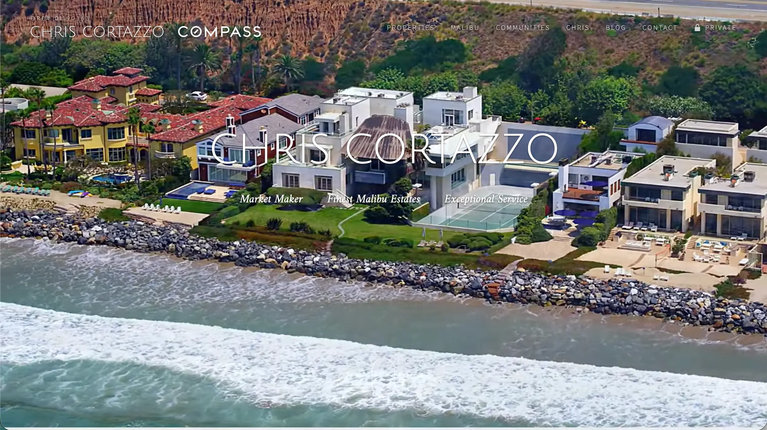 Chris Cortazzo Malibu real estate website example