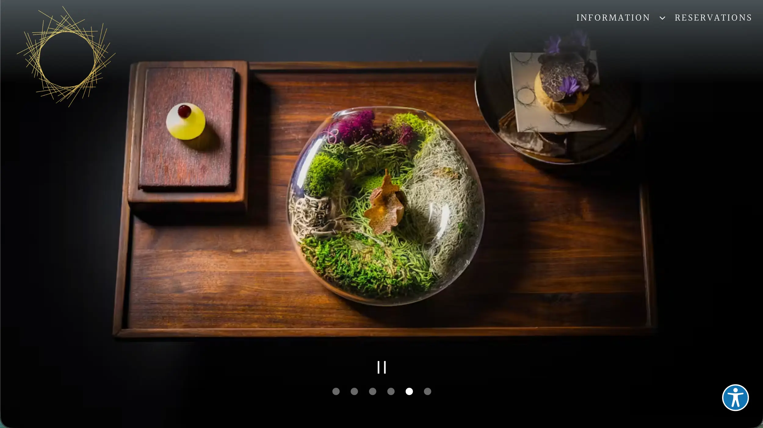 Atelier Crenn restaurant website homepage example